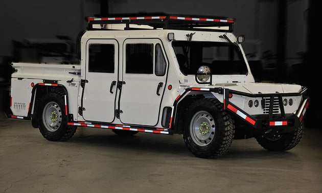 The Marmot electric vehicle, designed for underground hardrock mining